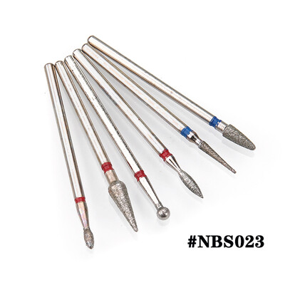 6PCS Glodalo za manikuru Dijamantna keramika NBS set glava za brušenje noktiju Gel električni aparat za manikuru Dodaci Alati