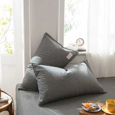 1 Ζευγάρι καρό ριγέ 100% βαμβακερό κάλυμμα μαξιλαριού καμβά Μαξιλαροθήκη Καρέκλα καναπέ Διακοσμητικό για το σπίτι Κάλυμμα μαξιλαριού ριχτάρι 30x50/40x60/48x74 cm