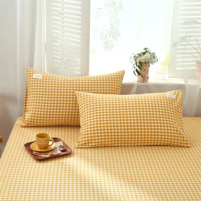 1 Ζευγάρι καρό ριγέ 100% βαμβακερό κάλυμμα μαξιλαριού καμβά Μαξιλαροθήκη Καρέκλα καναπέ Διακοσμητικό για το σπίτι Κάλυμμα μαξιλαριού ριχτάρι 30x50/40x60/48x74 cm
