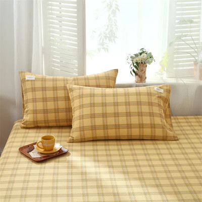 1 Ζευγάρι καρό ριγέ 100% βαμβακερό κάλυμμα μαξιλαριού καμβά Μαξιλαροθήκη Καρέκλα καναπέ Διακοσμητικό για το σπίτι Κάλυμμα μαξιλαριού ριχτάρι 30x50/40x60/48x74 cm