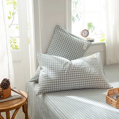 1 Ζευγάρι καρό ριγέ 100% βαμβακερό κάλυμμα μαξιλαριού καμβά Μαξιλαροθήκη Καρέκλα καναπέ Διακοσμητικό για το σπίτι Κάλυμμα μαξιλαριού ριχτάρι 30x50/40x60/48x74 cm