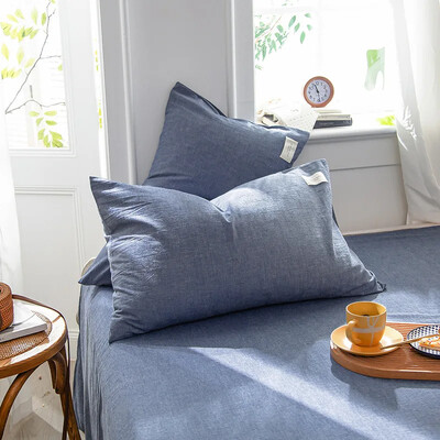 1 Ζευγάρι καρό ριγέ 100% βαμβακερό κάλυμμα μαξιλαριού καμβά Μαξιλαροθήκη Καρέκλα καναπέ Διακοσμητικό για το σπίτι Κάλυμμα μαξιλαριού ριχτάρι 30x50/40x60/48x74 cm