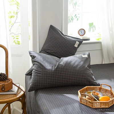 1 Ζευγάρι καρό ριγέ 100% βαμβακερό κάλυμμα μαξιλαριού καμβά Μαξιλαροθήκη Καρέκλα καναπέ Διακοσμητικό για το σπίτι Κάλυμμα μαξιλαριού ριχτάρι 30x50/40x60/48x74 cm
