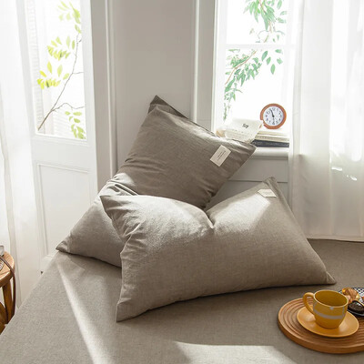 1 Ζευγάρι καρό ριγέ 100% βαμβακερό κάλυμμα μαξιλαριού καμβά Μαξιλαροθήκη Καρέκλα καναπέ Διακοσμητικό για το σπίτι Κάλυμμα μαξιλαριού ριχτάρι 30x50/40x60/48x74 cm