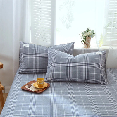 1 Ζευγάρι καρό ριγέ 100% βαμβακερό κάλυμμα μαξιλαριού καμβά Μαξιλαροθήκη Καρέκλα καναπέ Διακοσμητικό για το σπίτι Κάλυμμα μαξιλαριού ριχτάρι 30x50/40x60/48x74 cm