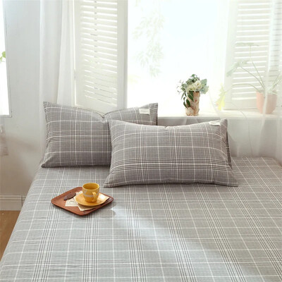 1 Ζευγάρι καρό ριγέ 100% βαμβακερό κάλυμμα μαξιλαριού καμβά Μαξιλαροθήκη Καρέκλα καναπέ Διακοσμητικό για το σπίτι Κάλυμμα μαξιλαριού ριχτάρι 30x50/40x60/48x74 cm
