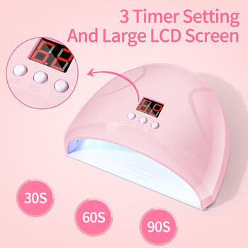 LULAA UV Nail Dryer Gel Εργαλείο μανικιούρ νυχιών φωτός με αυτόματο αισθητήρα για το σπίτι κομμωτήριο Fingernail Led λάμπα νυχιών για λάμπες ωρίμανσης