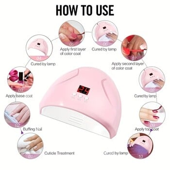 LULAA UV Nail Dryer Gel Εργαλείο μανικιούρ νυχιών φωτός με αυτόματο αισθητήρα για το σπίτι κομμωτήριο Fingernail Led λάμπα νυχιών για λάμπες ωρίμανσης