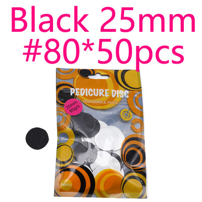 Naujas~Juodas/Baltas Šlifavimo popierius 50/vnt Pedikiūro pėdų priežiūros įrankiai 15mm 20mm 25mm nagų grąžtas Diskinis diskas Salon Calluse Keičiamas