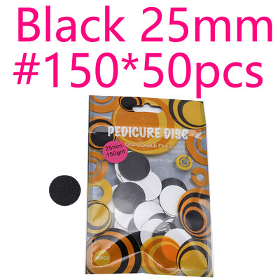 Naujas~Juodas/Baltas Šlifavimo popierius 50/vnt Pedikiūro pėdų priežiūros įrankiai 15mm 20mm 25mm nagų grąžtas Diskinis diskas Salon Calluse Keičiamas