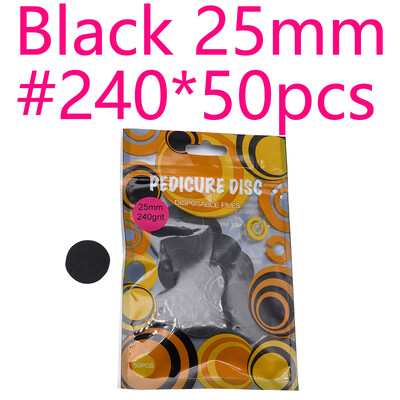 Naujas~Juodas/Baltas Šlifavimo popierius 50/vnt Pedikiūro pėdų priežiūros įrankiai 15mm 20mm 25mm nagų grąžtas Diskinis diskas Salon Calluse Keičiamas