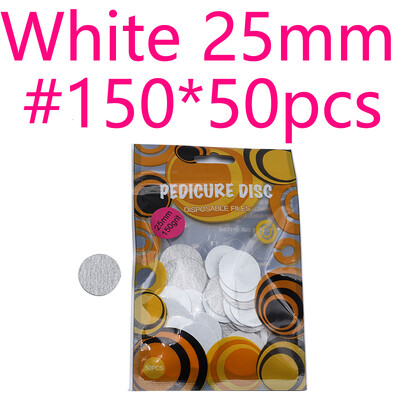 Naujas~Juodas/Baltas Šlifavimo popierius 50/vnt Pedikiūro pėdų priežiūros įrankiai 15mm 20mm 25mm nagų grąžtas Diskinis diskas Salon Calluse Keičiamas