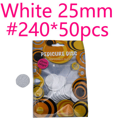 Naujas~Juodas/Baltas Šlifavimo popierius 50/vnt Pedikiūro pėdų priežiūros įrankiai 15mm 20mm 25mm nagų grąžtas Diskinis diskas Salon Calluse Keičiamas