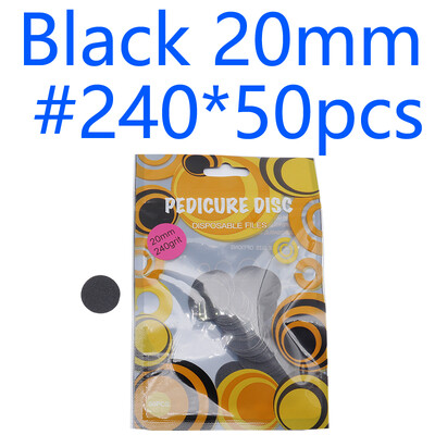 Naujas~Juodas/Baltas Šlifavimo popierius 50/vnt Pedikiūro pėdų priežiūros įrankiai 15mm 20mm 25mm nagų grąžtas Diskinis diskas Salon Calluse Keičiamas