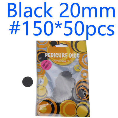 Naujas~Juodas/Baltas Šlifavimo popierius 50/vnt Pedikiūro pėdų priežiūros įrankiai 15mm 20mm 25mm nagų grąžtas Diskinis diskas Salon Calluse Keičiamas