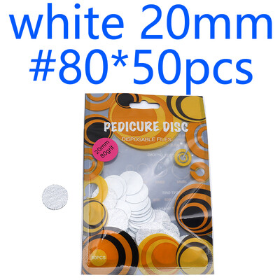 Naujas~Juodas/Baltas Šlifavimo popierius 50/vnt Pedikiūro pėdų priežiūros įrankiai 15mm 20mm 25mm nagų grąžtas Diskinis diskas Salon Calluse Keičiamas