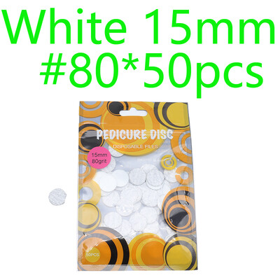 Naujas~Juodas/Baltas Šlifavimo popierius 50/vnt Pedikiūro pėdų priežiūros įrankiai 15mm 20mm 25mm nagų grąžtas Diskinis diskas Salon Calluse Keičiamas