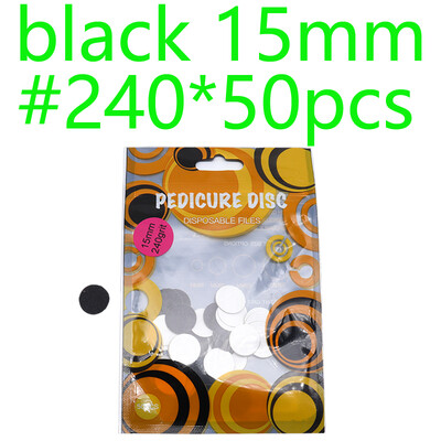 Naujas~Juodas/Baltas Šlifavimo popierius 50/vnt Pedikiūro pėdų priežiūros įrankiai 15mm 20mm 25mm nagų grąžtas Diskinis diskas Salon Calluse Keičiamas