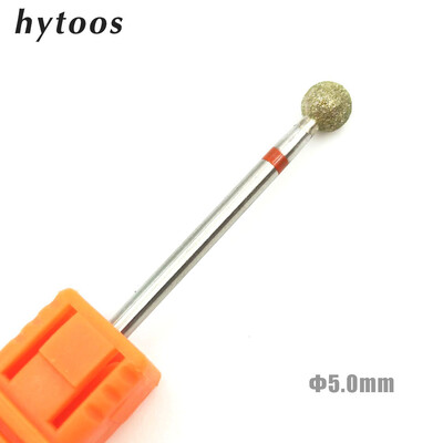 HYTOOS 6 Size Ball Diamond Nail Drill Bit Rotary Burr Cuticle Clean Cutters Manicure Drill Accessories Nail Mills