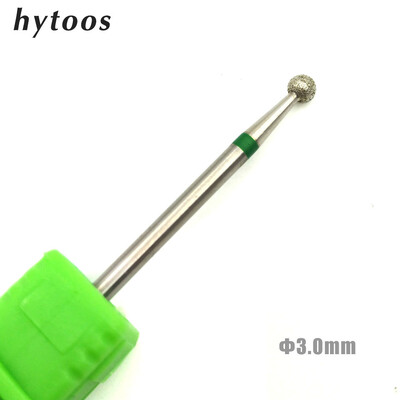 HYTOOS 6 Size Ball Diamond Nail Drill Bit Rotary Burr Cuticle Clean Cutters Manicure Drill Accessories Nail Mills