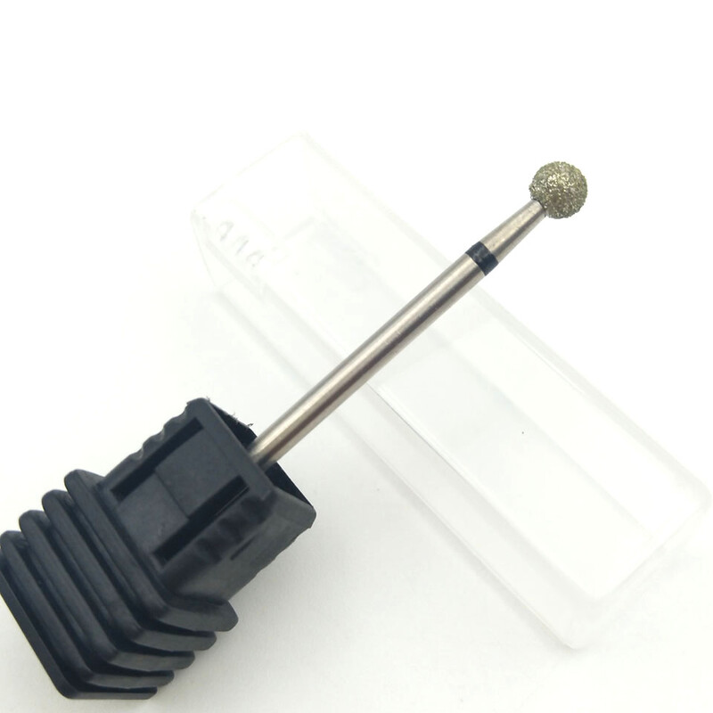 HYTOOS 6 Size Ball Diamond Nail Drill Bit Rotary Burr Cuticle Clean Cutters Manicure Drill Accessories Nail Mills