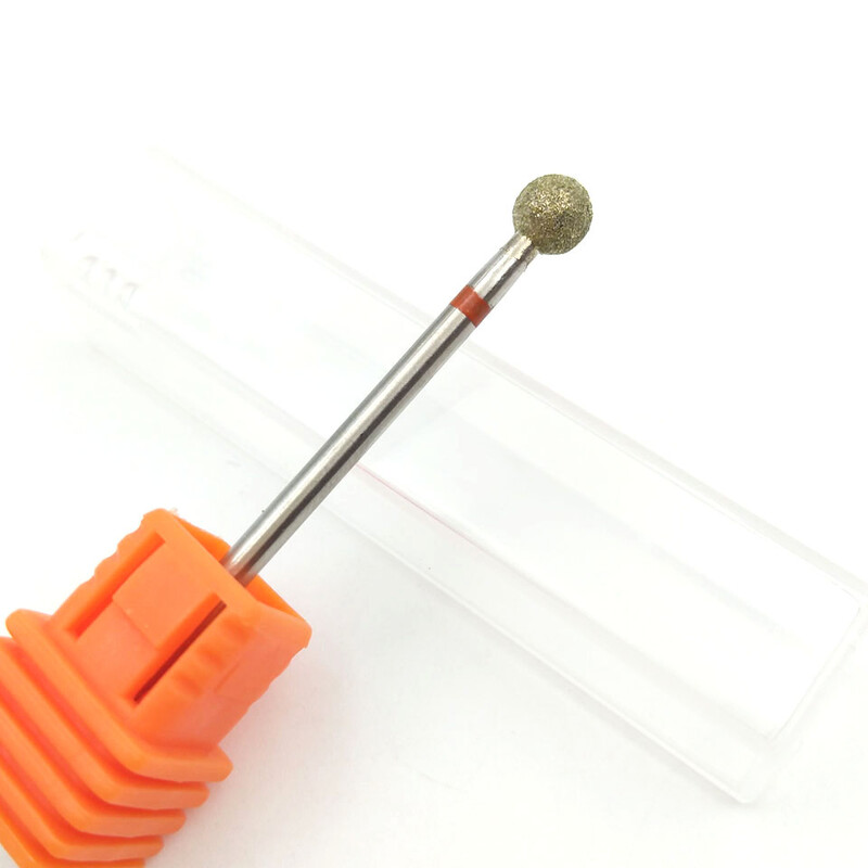 HYTOOS 6 Size Ball Diamond Nail Drill Bit Rotary Burr Cuticle Clean Cutters Manicure Drill Accessories Nail Mills