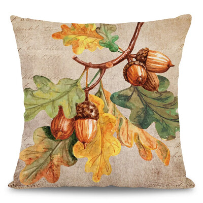 Κάλυμμα μαξιλαριού Διακόσμηση με φύλλα σφενδάμου Κάλυμμα μαξιλαριού με φύλλα σφενδάμου πορτοκαλί μπλε πουά Σχέδιο φθινοπωρινό κάλυμμα μαξιλαριού για την ημέρα των ευχαριστιών Διακόσμηση δωματίου