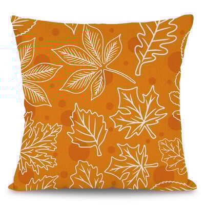 Κάλυμμα μαξιλαριού Διακόσμηση με φύλλα σφενδάμου Κάλυμμα μαξιλαριού με φύλλα σφενδάμου πορτοκαλί μπλε πουά Σχέδιο φθινοπωρινό κάλυμμα μαξιλαριού για την ημέρα των ευχαριστιών Διακόσμηση δωματίου