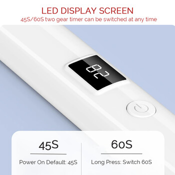 Μηχάνημα στεγνώματος με λάμπα νυχιών UV Quick Drying LED φως νυχιών για ωρίμανση όλων των Gel Polish Machine Nail Art Tools with LED Screen