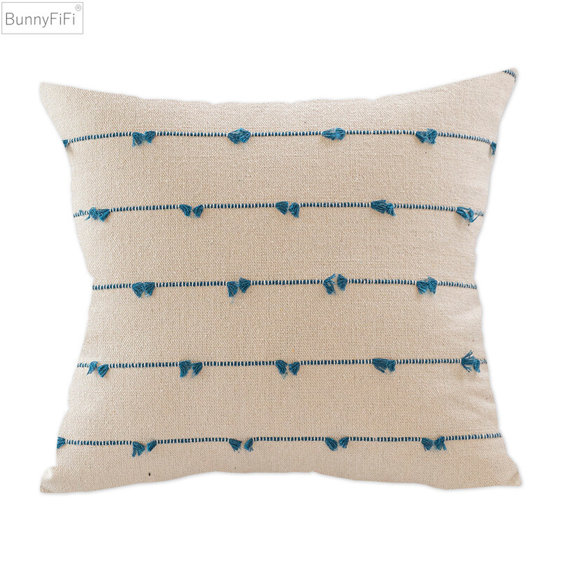 Prugasta jastučnica Jacquard Plava Pamuk Žuta Siva Crna Ružičasta Bež 45x45cm 30x50cm Dekoracija doma Jastučnica Dnevni boravak