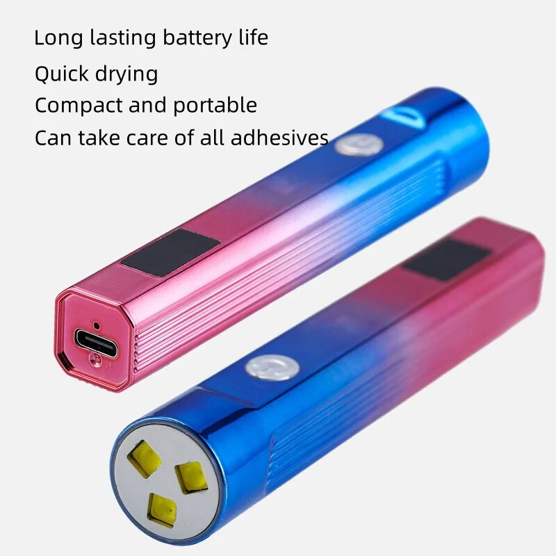 Patogi rankinė nagų džiovintuvo lempa UV/LED nagų kietėjimo gelio lako nagų dailės priemonė, USB įkraunama greitai džiūstanti nagų lempa