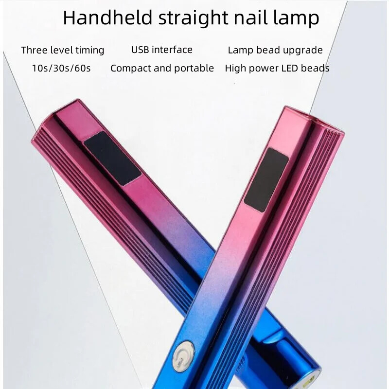 Patogi rankinė nagų džiovintuvo lempa UV/LED nagų kietėjimo gelio lako nagų dailės priemonė, USB įkraunama greitai džiūstanti nagų lempa