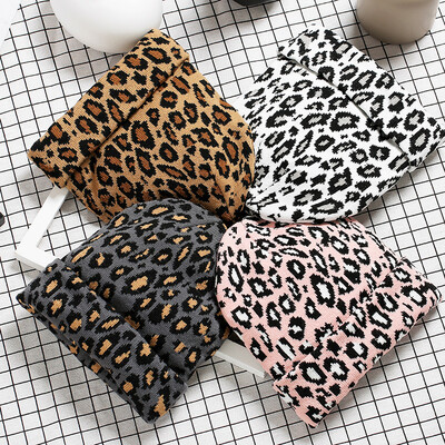 Νέα Leopard Autumn Winter Causal Hip Hop Beanie Tide Κορεατική έκδοση Keep Warm Πλεκτό καπέλο Καπέλο για ενήλικες