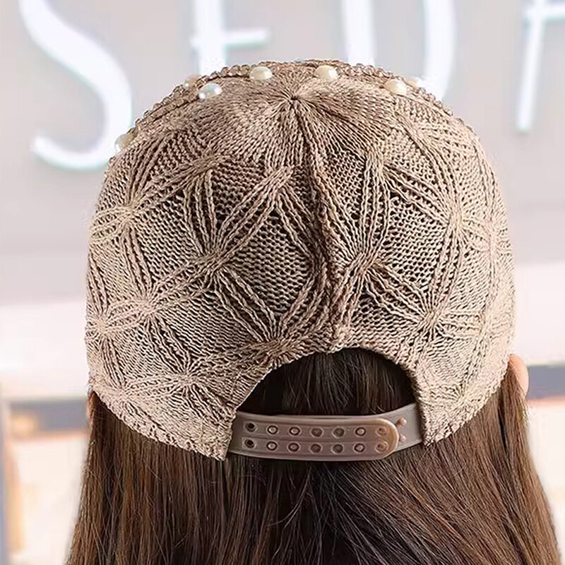 Șapcă de baseball de primăvară/vară, perle, șapcă cu șapcă cu strasuri, plasă, respirabilă, pălărie de soare pentru celebrități