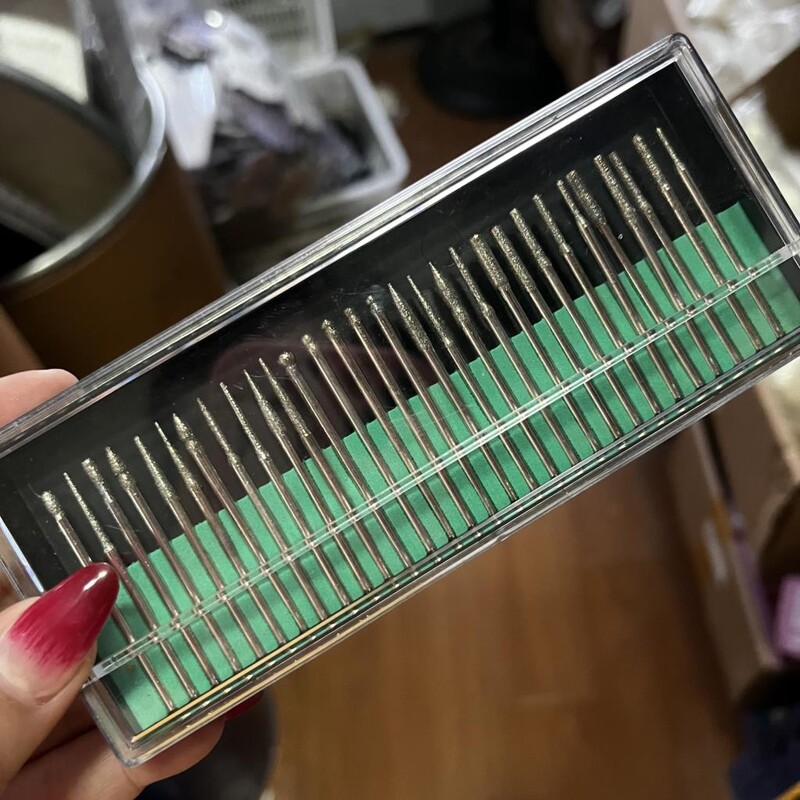 30/12/6 τμχ Διαμαντένια τρυπάνια νυχιών Σετ 3/32 ιντσών φρεζαρίσματος Rotary Burr Clean Files για αξεσουάρ ηλεκτρικού μηχανήματος μανικιούρ *