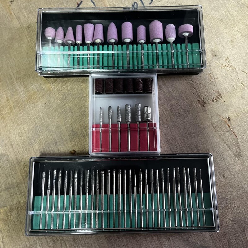 30/12/6 τμχ Διαμαντένια τρυπάνια νυχιών Σετ 3/32 ιντσών φρεζαρίσματος Rotary Burr Clean Files για αξεσουάρ ηλεκτρικού μηχανήματος μανικιούρ *