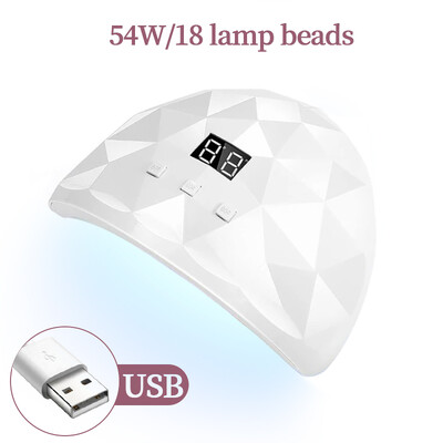 LINMANDA 88W nagų lempa 18 LED UV manikiūro fototerapijos aparatas su 3 laikmačių nustatymu profesionaliam manikiūrui kelionėse namuose