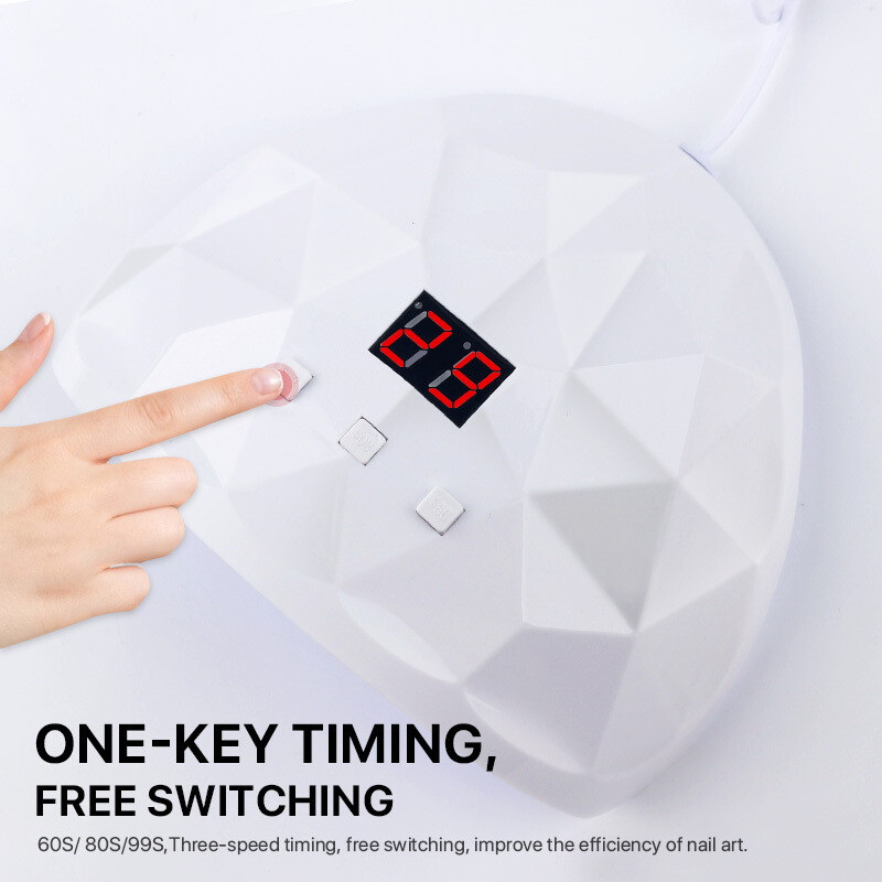 LINMANDA 88W nagų lempa 18 LED UV manikiūro fototerapijos aparatas su 3 laikmačių nustatymu profesionaliam manikiūrui kelionėse namuose