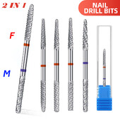 Dupla fejű volfrámkarbid körömfúró elektromos manikűr szerszám 2 az 1-ben körömmaró EFile körömgél lakk eltávolítóhoz