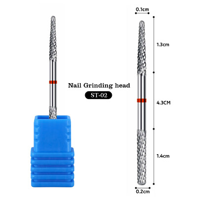 Dupla fejű volfrámkarbid körömfúró elektromos manikűr szerszám 2 az 1-ben körömmaró EFile körömgél lakk eltávolítóhoz