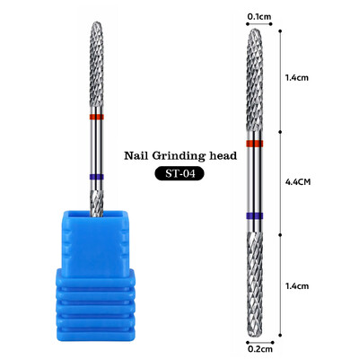 Dupla fejű volfrámkarbid körömfúró elektromos manikűr szerszám 2 az 1-ben körömmaró EFile körömgél lakk eltávolítóhoz