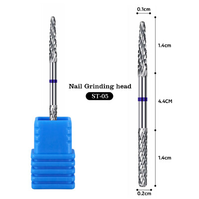 Dupla fejű volfrámkarbid körömfúró elektromos manikűr szerszám 2 az 1-ben körömmaró EFile körömgél lakk eltávolítóhoz