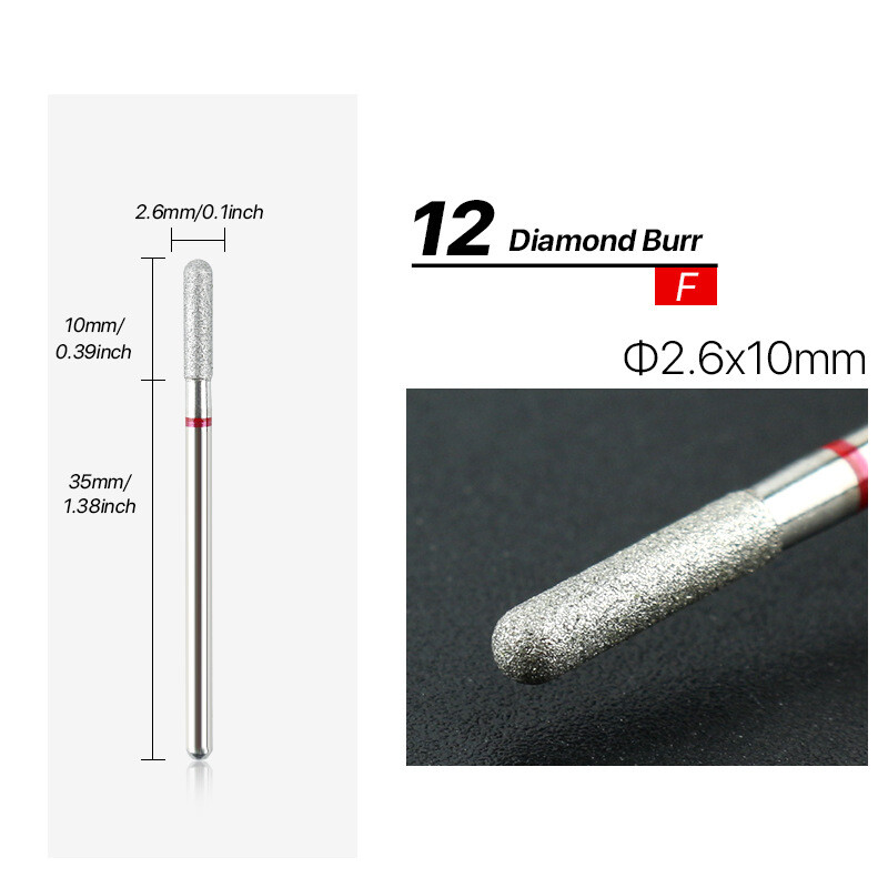 5 kom./lot Dijamantna glodala za početnike u manikuri Svrdla za nokte Uklanjanje mrtve kože na rubu nokta Alat