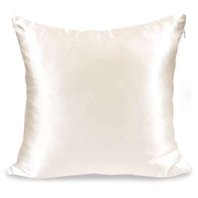 Jastučnica od 1 komada Super mekana imitirana satenska svilena jastučnica s patentnim zatvaračem za kosu i kožu, prozračna svilena jastučnica s obje strane