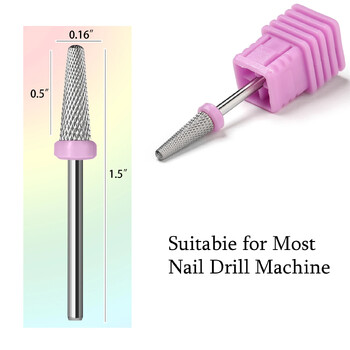 Νέο τρυπάνι νυχιών BIt 3/32 Milling Cutter Carbide Burrs μανικιούρ για ηλεκτρικό μηχάνημα πεντικιούρ Αξεσουάρ Nail Art Equipment