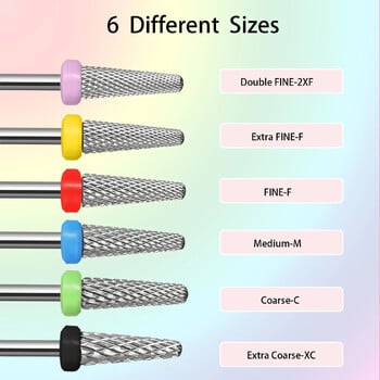 Νέο τρυπάνι νυχιών BIt 3/32 Milling Cutter Carbide Burrs μανικιούρ για ηλεκτρικό μηχάνημα πεντικιούρ Αξεσουάρ Nail Art Equipment