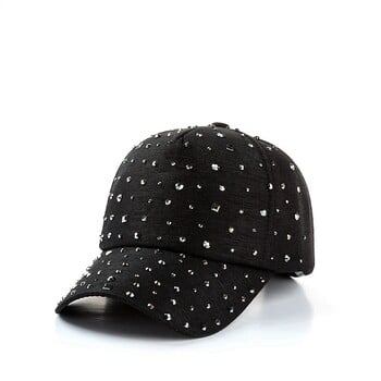 Rhinestone ρυθμιζόμενο καπέλο μπέιζμπολ Trucker Cap Men Breathable Mesh Κορεατική έκδοση Summer Snapback Dad Hat