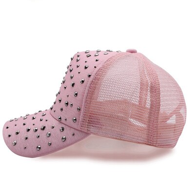 Strasszból állítható Baseball sapka Trucker sapka férfi légáteresztő hálós koreai változat nyári Snapback apa sapka