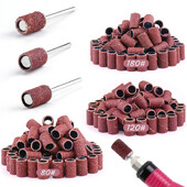 100/50 τμχ 80# 120# 180# Τρυπάνι νυχιών ηλεκτρικού μηχανήματος Nail Art Sanding Cap Bands UV Gel Ακρυλικό εργαλείο μανικιούρ αφαίρεσης βερνικιού