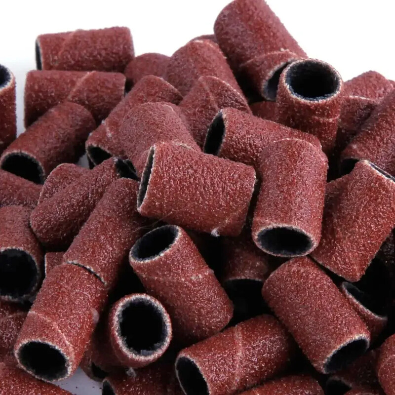 100/50 τμχ 80# 120# 180# Τρυπάνι νυχιών ηλεκτρικού μηχανήματος Nail Art Sanding Cap Bands UV Gel Ακρυλικό εργαλείο μανικιούρ αφαίρεσης βερνικιού